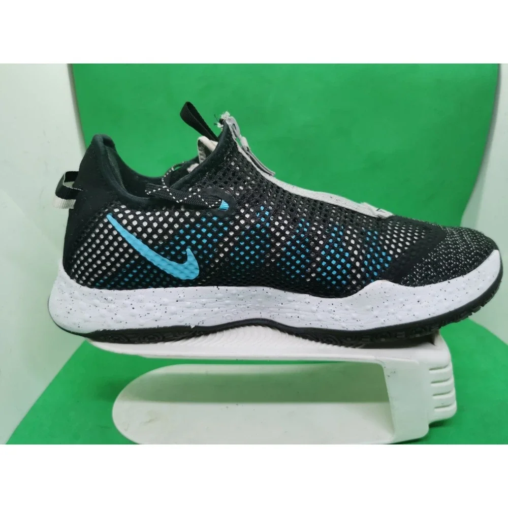 Nike PG 4 Paul George Black Wolf Grey Teal Blue Men Size 11 Basketball Shoes C8